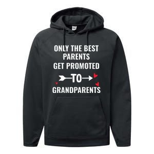 Only The Best Parents Get Promoted To Grandparents Performance Fleece Hoodie