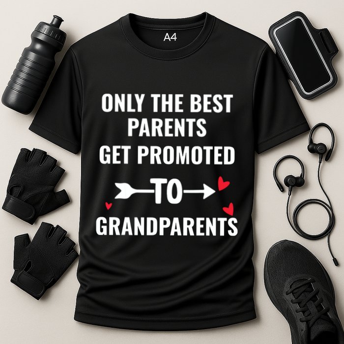 Only The Best Parents Get Promoted To Grandparents Cooling Performance Crew T-Shirt