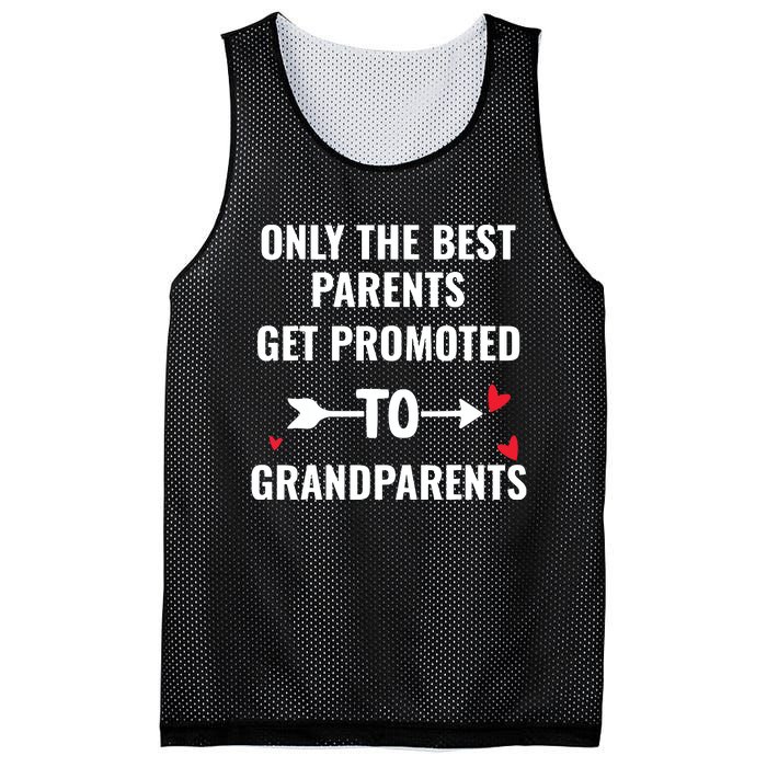 Only The Best Parents Get Promoted To Grandparents Mesh Reversible Basketball Jersey Tank