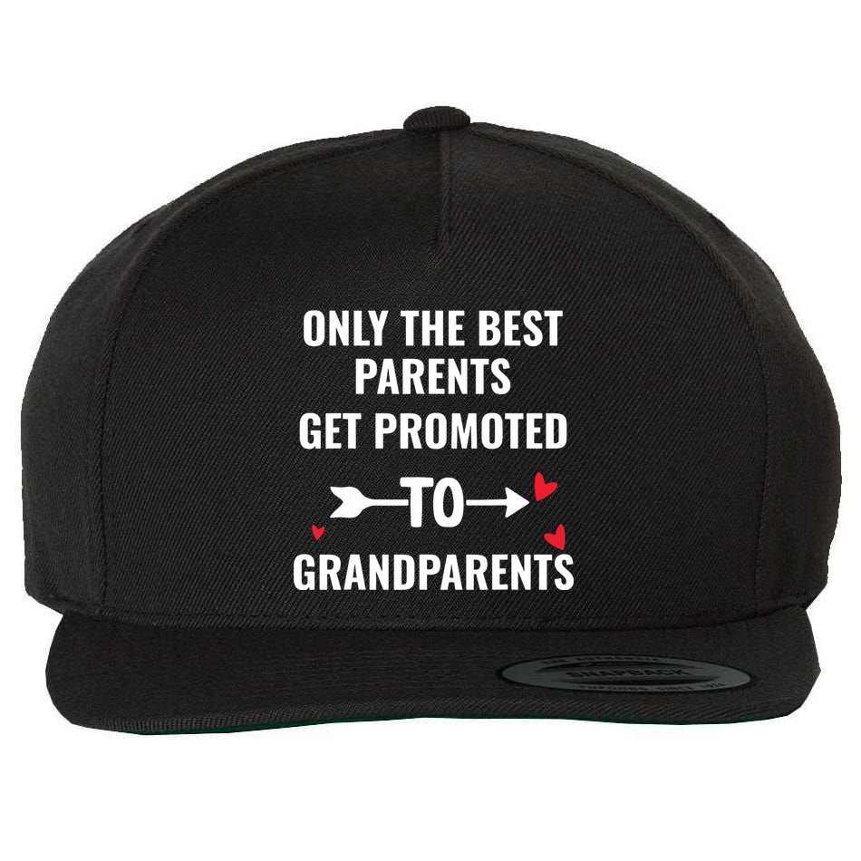 Only The Best Parents Get Promoted To Grandparents Wool Snapback Cap