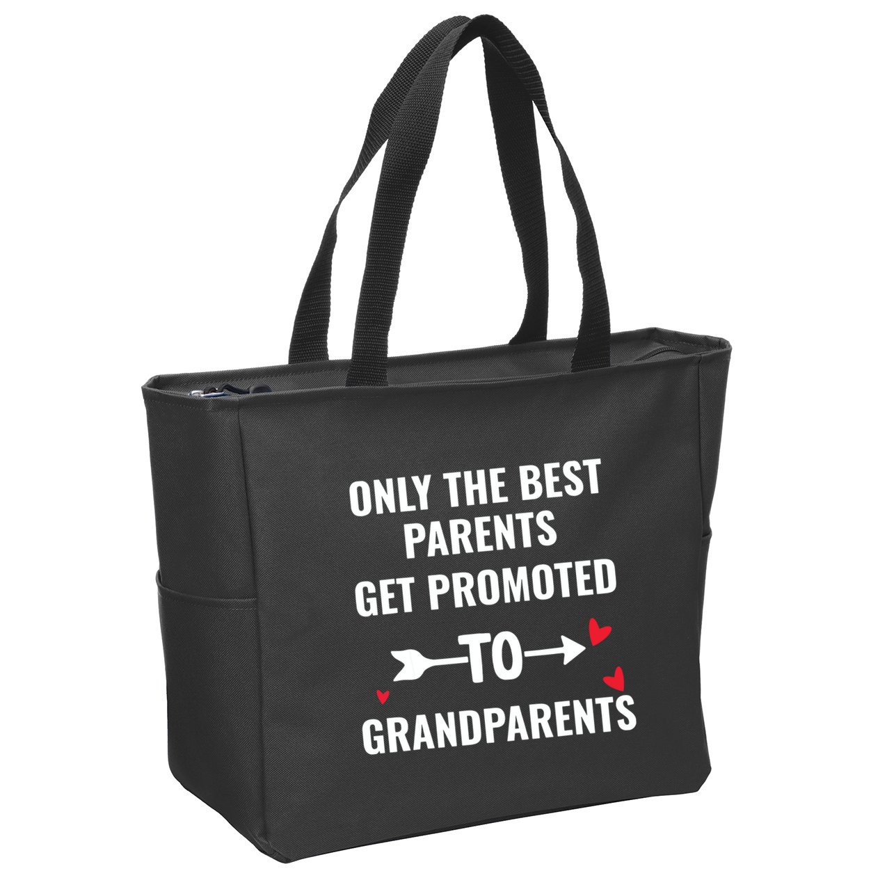 Only The Best Parents Get Promoted To Grandparents Zip Tote Bag