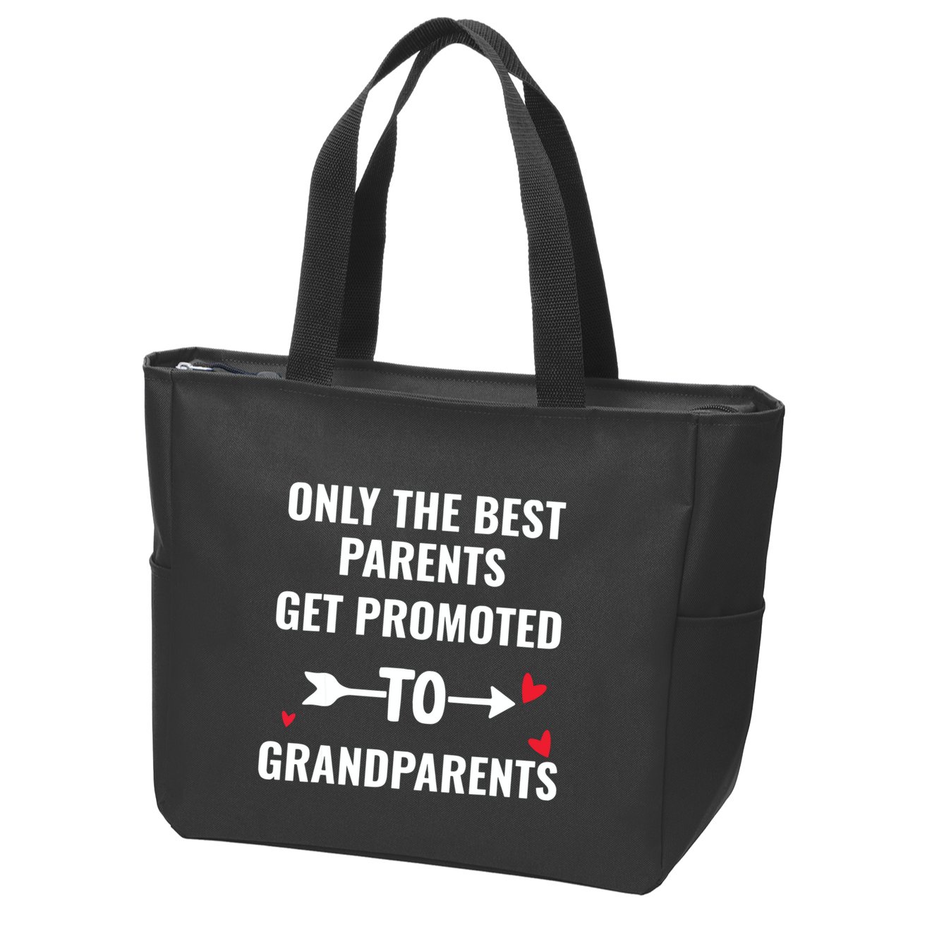Only The Best Parents Get Promoted To Grandparents Zip Tote Bag