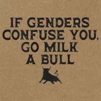 On The Back If Genders Confuse You Go Milk A Bull Cotton Canvas Backpack