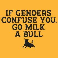 On The Back If Genders Confuse You Go Milk A Bull Pom Pom 12in Knit Beanie
