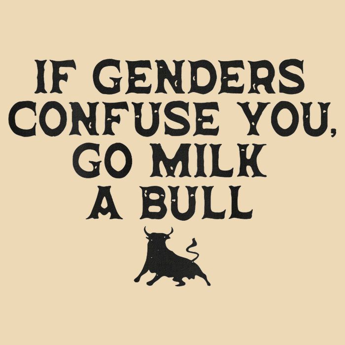 On The Back If Genders Confuse You Go Milk A Bull Zip Tote Bag