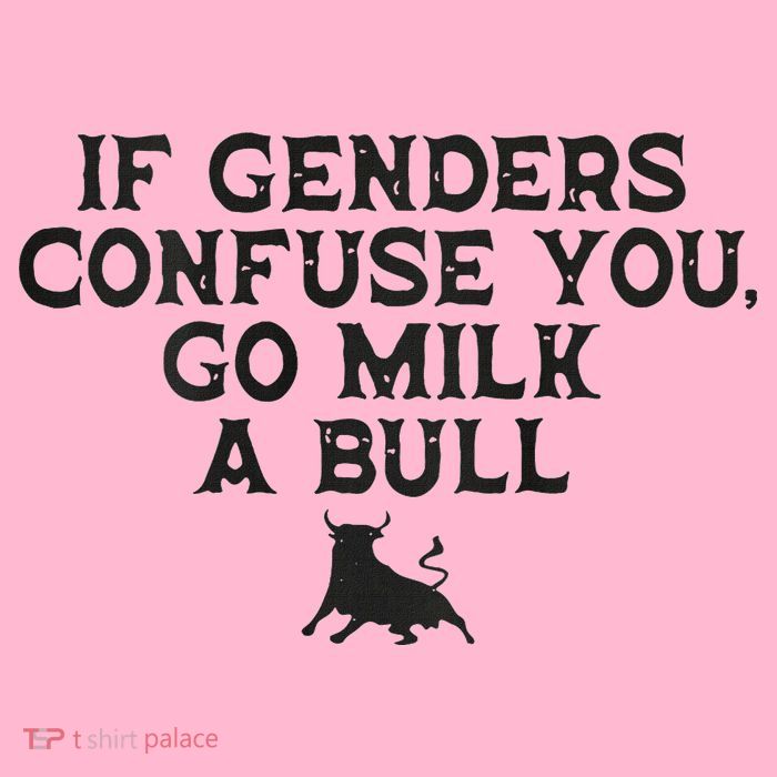 On The Back If Genders Confuse You Go Milk A Bull Poster
