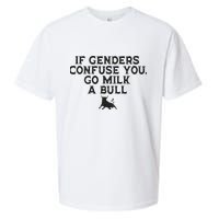 On The Back If Genders Confuse You Go Milk A Bull Sueded Cloud Jersey T-Shirt