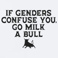 On The Back If Genders Confuse You Go Milk A Bull Sueded Cloud Jersey T-Shirt