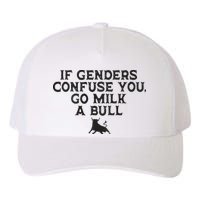 On The Back If Genders Confuse You Go Milk A Bull Yupoong Adult 5-Panel Trucker Hat