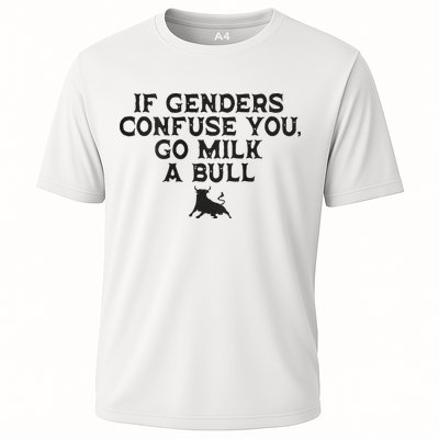 On The Back If Genders Confuse You Go Milk A Bull Performance Shirt