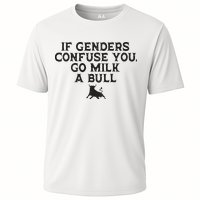 On The Back If Genders Confuse You Go Milk A Bull Performance Shirt