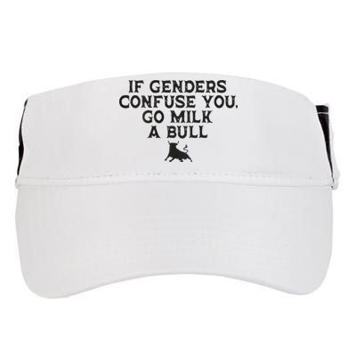 On The Back If Genders Confuse You Go Milk A Bull Adult Drive Performance Visor