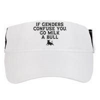 On The Back If Genders Confuse You Go Milk A Bull Adult Drive Performance Visor