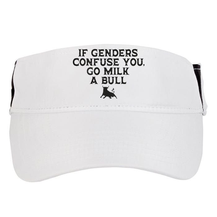 On The Back If Genders Confuse You Go Milk A Bull Adult Drive Performance Visor