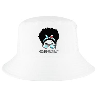 Occupational Therapy Black Afro Messy Bun African American Cool Comfort Performance Bucket Hat