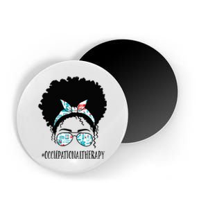 Occupational Therapy Black Afro Messy Bun African American Magnet