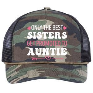 Only The Best Sisters Get Promoted To Auntie Retro Rope Trucker Hat Cap