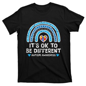 Ok To Be Different Rainbow Autism Awareness T-Shirt