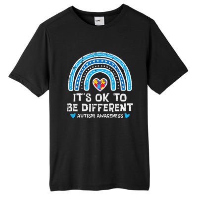 Ok To Be Different Rainbow Autism Awareness Tall Fusion ChromaSoft Performance T-Shirt