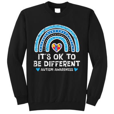 Ok To Be Different Rainbow Autism Awareness Tall Sweatshirt