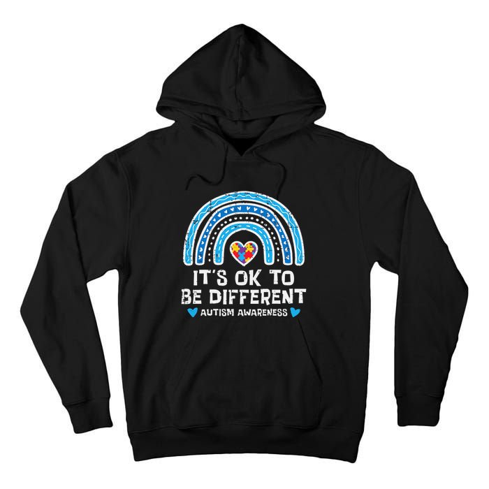 Ok To Be Different Rainbow Autism Awareness Tall Hoodie