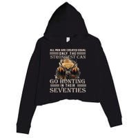 Only The Best Can Still Go Hunting In Their Seventies Crop Fleece Hoodie