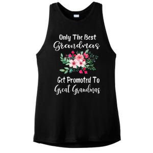 Only The Best Grandmas Get Promoted To Great Grandma Ladies PosiCharge Tri-Blend Wicking Tank