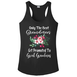 Only The Best Grandmas Get Promoted To Great Grandma Ladies PosiCharge Competitor Racerback Tank