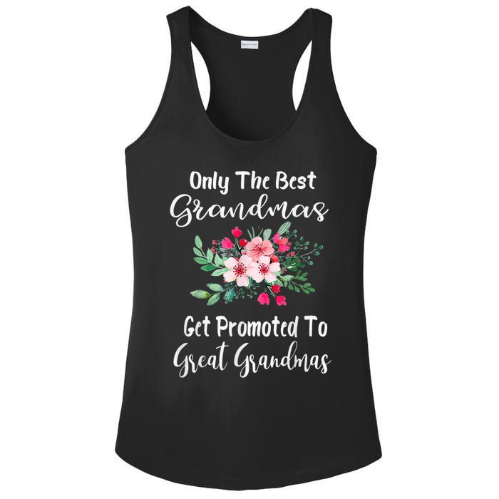 Only The Best Grandmas Get Promoted To Great Grandma Ladies PosiCharge Competitor Racerback Tank