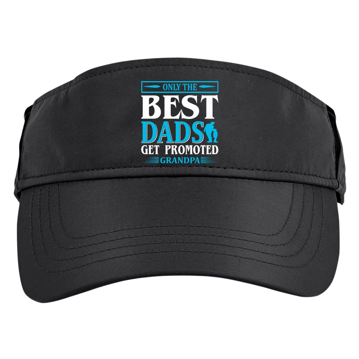 Only The Best Dads Get Promoted To Grandpa Adult Drive Performance Visor