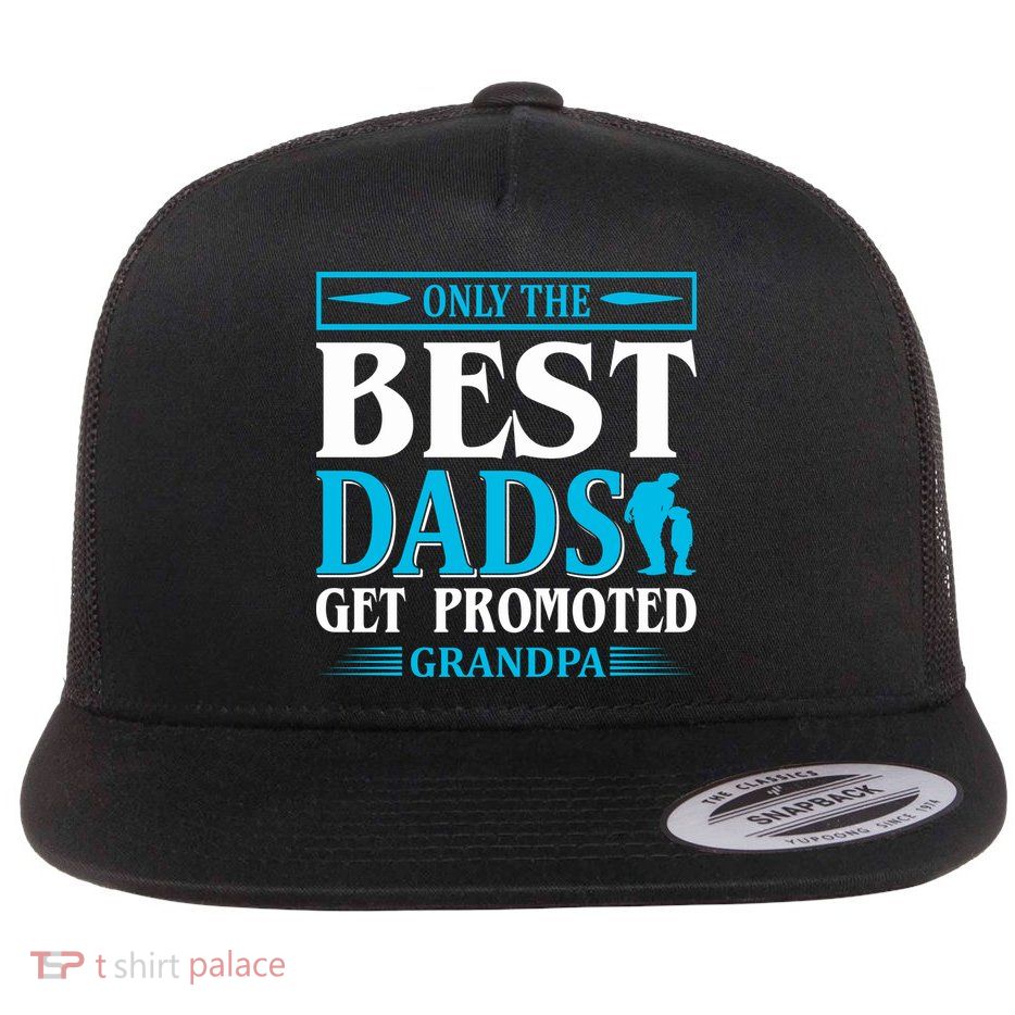 Only The Best Dads Get Promoted To Grandpa Flatbill Hat