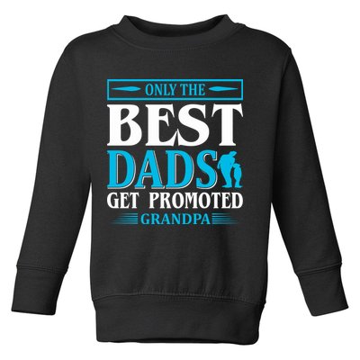 Only The Best Dads Get Promoted To Grandpa Toddler Sweatshirt