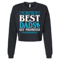 Only The Best Dads Get Promoted To Grandpa Cropped Pullover Crew