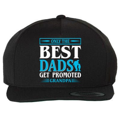Only The Best Dads Get Promoted To Grandpa Wool Snapback Cap
