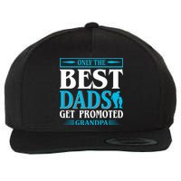 Only The Best Dads Get Promoted To Grandpa Wool Snapback Cap