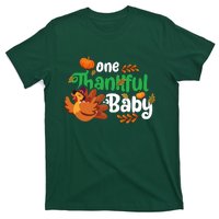 One Thankful Baby Funny Turkey Thanksgiving Baby Announcement T-Shirt