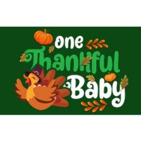 One Thankful Baby Funny Turkey Thanksgiving Baby Announcement Bumper Sticker