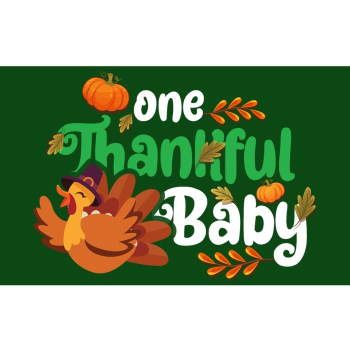 One Thankful Baby Funny Turkey Thanksgiving Baby Announcement Bumper Sticker