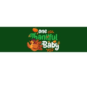 One Thankful Baby Funny Turkey Thanksgiving Baby Announcement Bumper Sticker