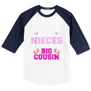 Only The Best Nieces Get Promoted To Big Cousin Baseball Sleeve Shirt