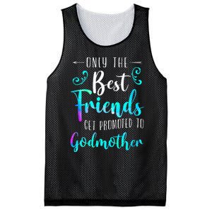 Only The Best Friends Get Promoted To Godmother Watercolor Mesh Reversible Basketball Jersey Tank