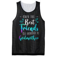 Only The Best Friends Get Promoted To Godmother Watercolor Mesh Reversible Basketball Jersey Tank