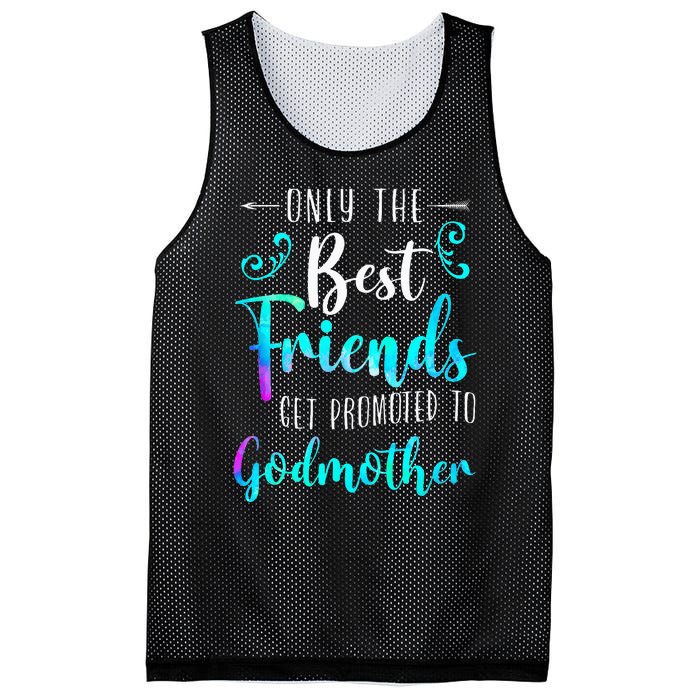 Only The Best Friends Get Promoted To Godmother Watercolor Mesh Reversible Basketball Jersey Tank