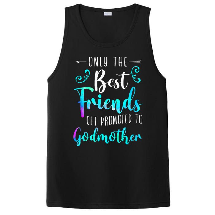 Only The Best Friends Get Promoted To Godmother Watercolor PosiCharge Competitor Tank