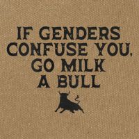 On The Back If Genders Confuse You Go Milk A Bull Meme Cotton Canvas Backpack
