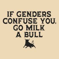 On The Back If Genders Confuse You Go Milk A Bull Meme Drawstring Bag