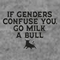 On The Back If Genders Confuse You Go Milk A Bull Meme Sustainable Beanie