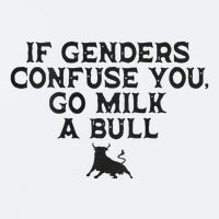 On The Back If Genders Confuse You Go Milk A Bull Meme Sueded Cloud Jersey T-Shirt