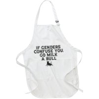 On The Back If Genders Confuse You Go Milk A Bull Meme Apron