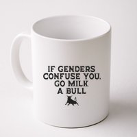 On The Back If Genders Confuse You Go Milk A Bull Meme Mug